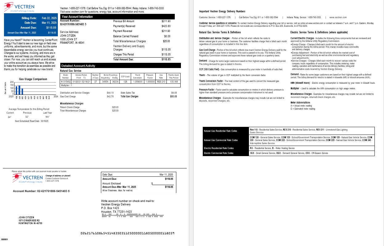  Minol USA business utility bill 